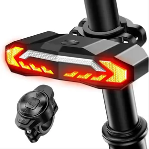 Smart Bike Tail Light with Turn Signal and Brake Light Anti Theft Bike Alarm with Remote,IP65 Waterproof Bike Rear Light for Christmas New Year Home Use