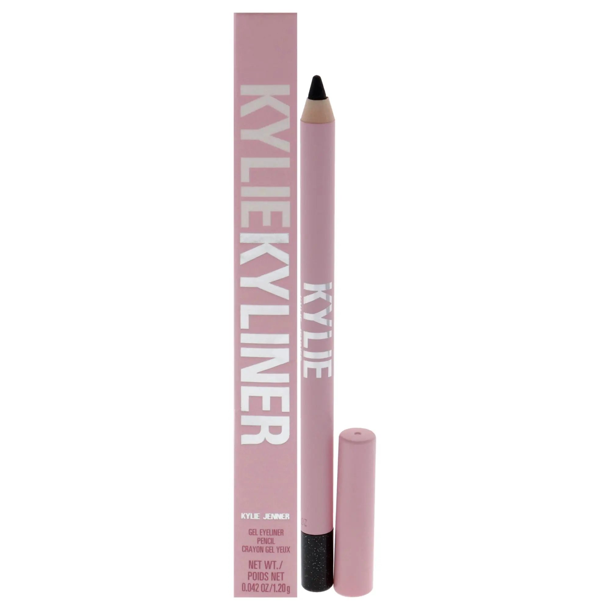 Kylie Cosmetics Kyliner Gel Eyeliner Pencil - Women's Makeup, 009 Black Shimmer, 0.042oz Single Pencil for Shimmery Look