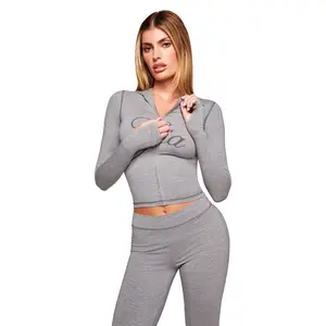 BLARE JERSEY HOODIE - GREY : HEATHER GREY