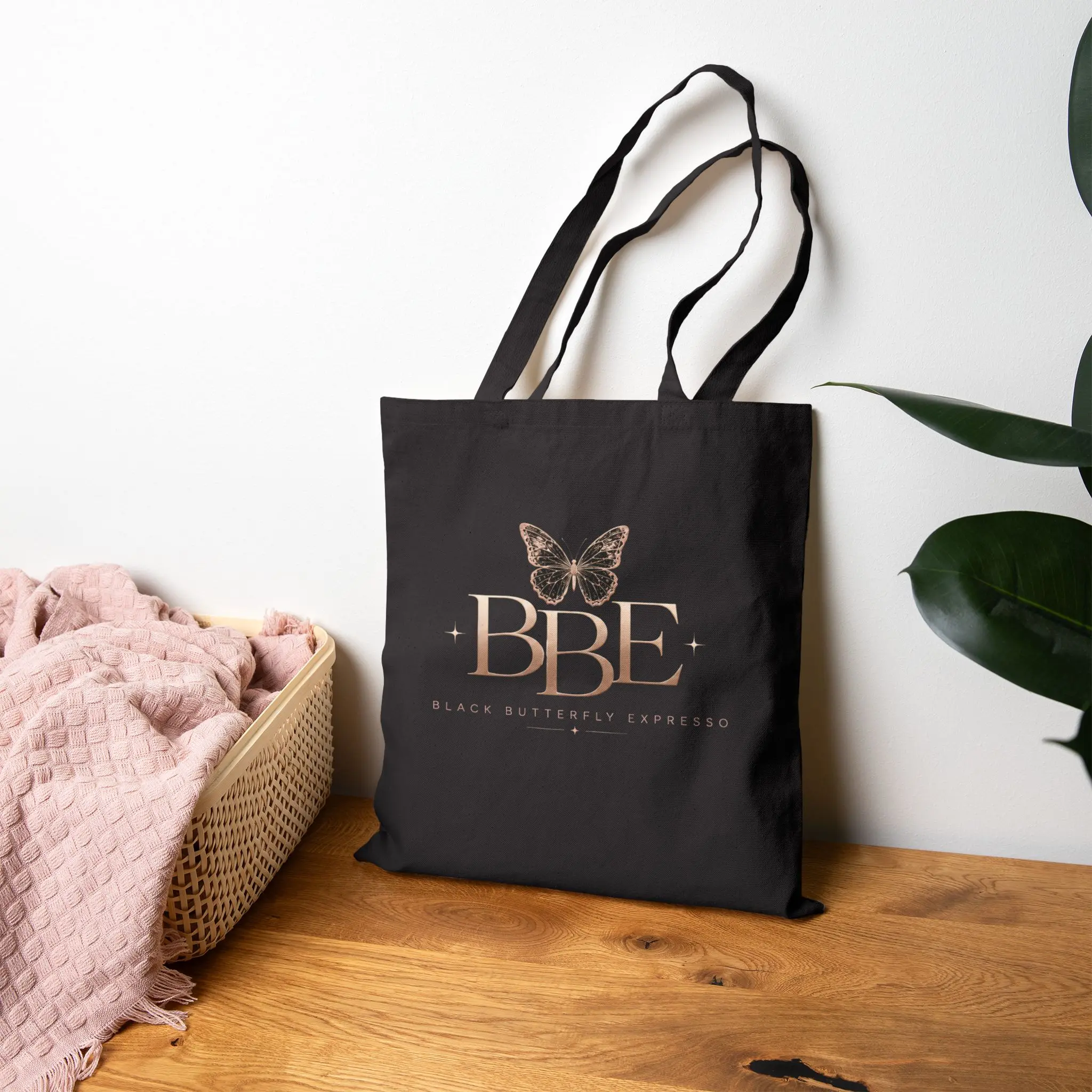 Butterfly BBF monogram Tote Bag | Canvas Cotton Shopper