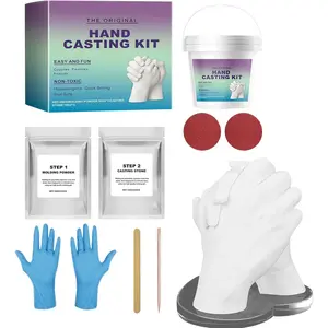 Hand-Shaped Plaster Model DIY Kit – Creative Plaster Statue Craft for Couples, Make Your Own Romantic Hand Sculpture Keepsake, Fun Handmade Home Decor Project, Meaningful Valentine’s Day Gift for Her, Him, Boyfriend, Girlfriend, Wife or Husband💕🖐️