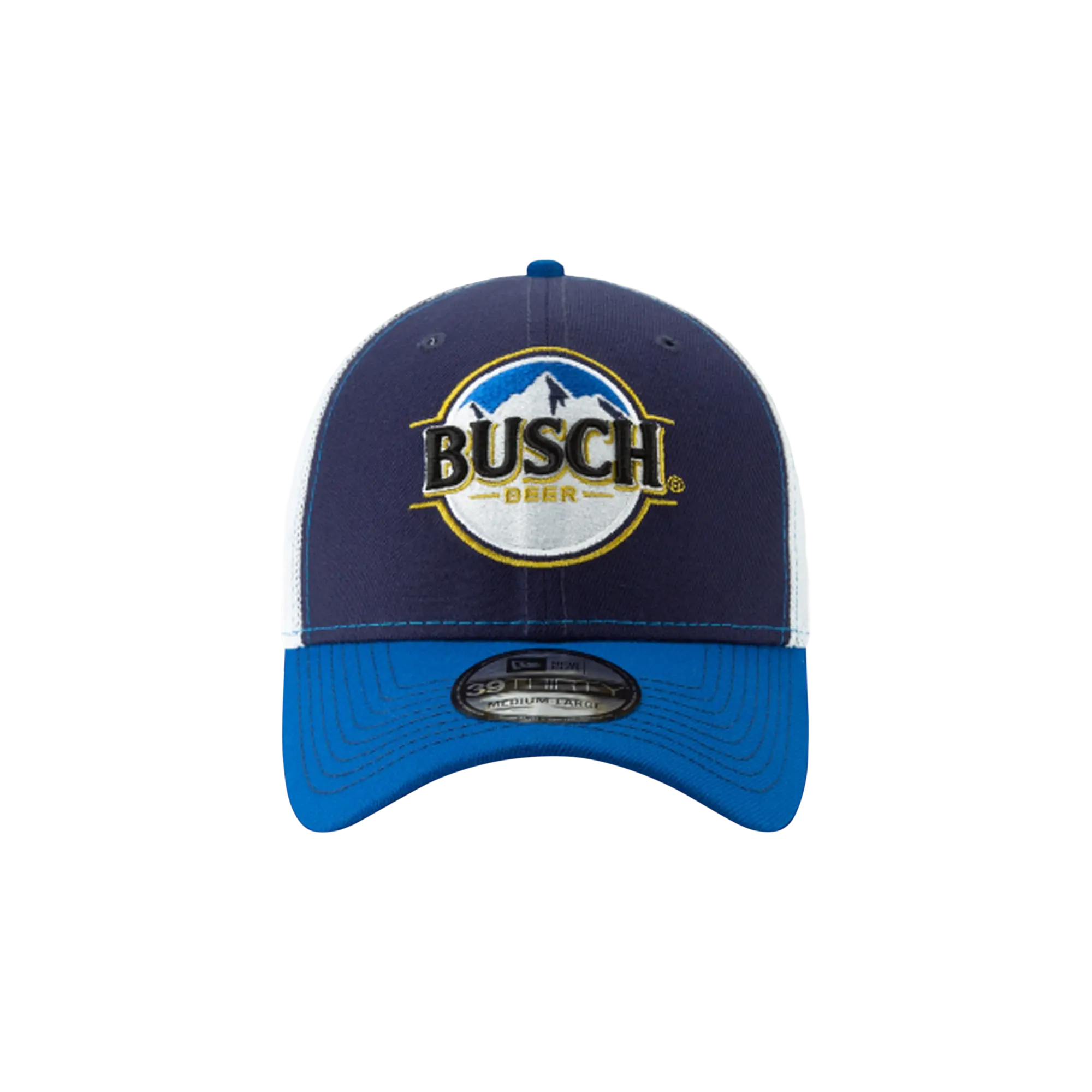 39THIRTY Busch Beer NASCAR Kevin Harvick Flex Fit Hat "Navy and White / Blue - Visor" NE709