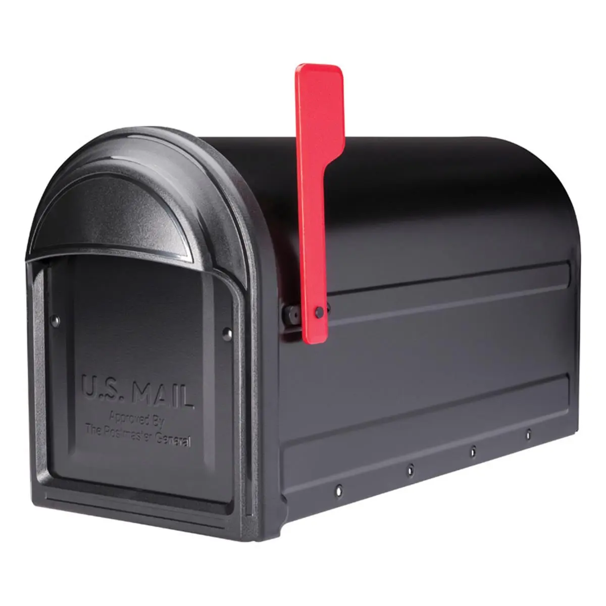 212 MAIN Post-Mounted Mailbox, Galvanized Steel with Black Powder-Coated Finish, Rust-Resistant, Impact-Resistant, USPS Approved, 11x8.8x20.6 in, Ideal for Mail Delivery