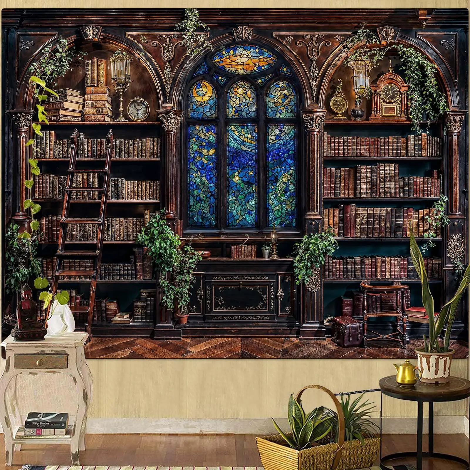 Decorative Polyester Tapestry Wall Hanging - 1 Synthetic Digital Print Wall Art, 30 x 39 in Vivid Design, Room Decor for Bedroom Living Room, Multiple Sizes - Collection 054, 43 X 71 In