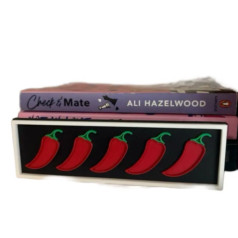 Spice level bookshelf decor