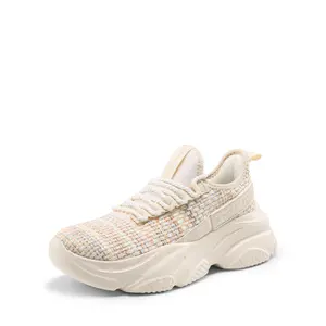 Dream Pairs Woven-Chunky Platform Sneakers – Breathable Knit Upper, Lightweight Cushion, Street Style
