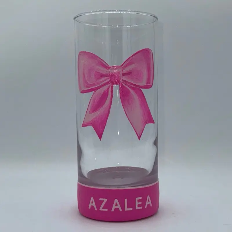 Hand Painted Highball Glass Personalized with any Logo customization available (add logo and additional details in notes at checkout)