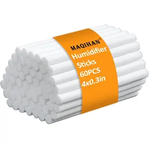 60PCS Humidifier Stick Filter Refill - Mini Air Diffuser Pure Wicks Refill Cotton Filter Sticks Replacement Wicks for Small Portable Humidifier Diffuser in Office Bedroom Home