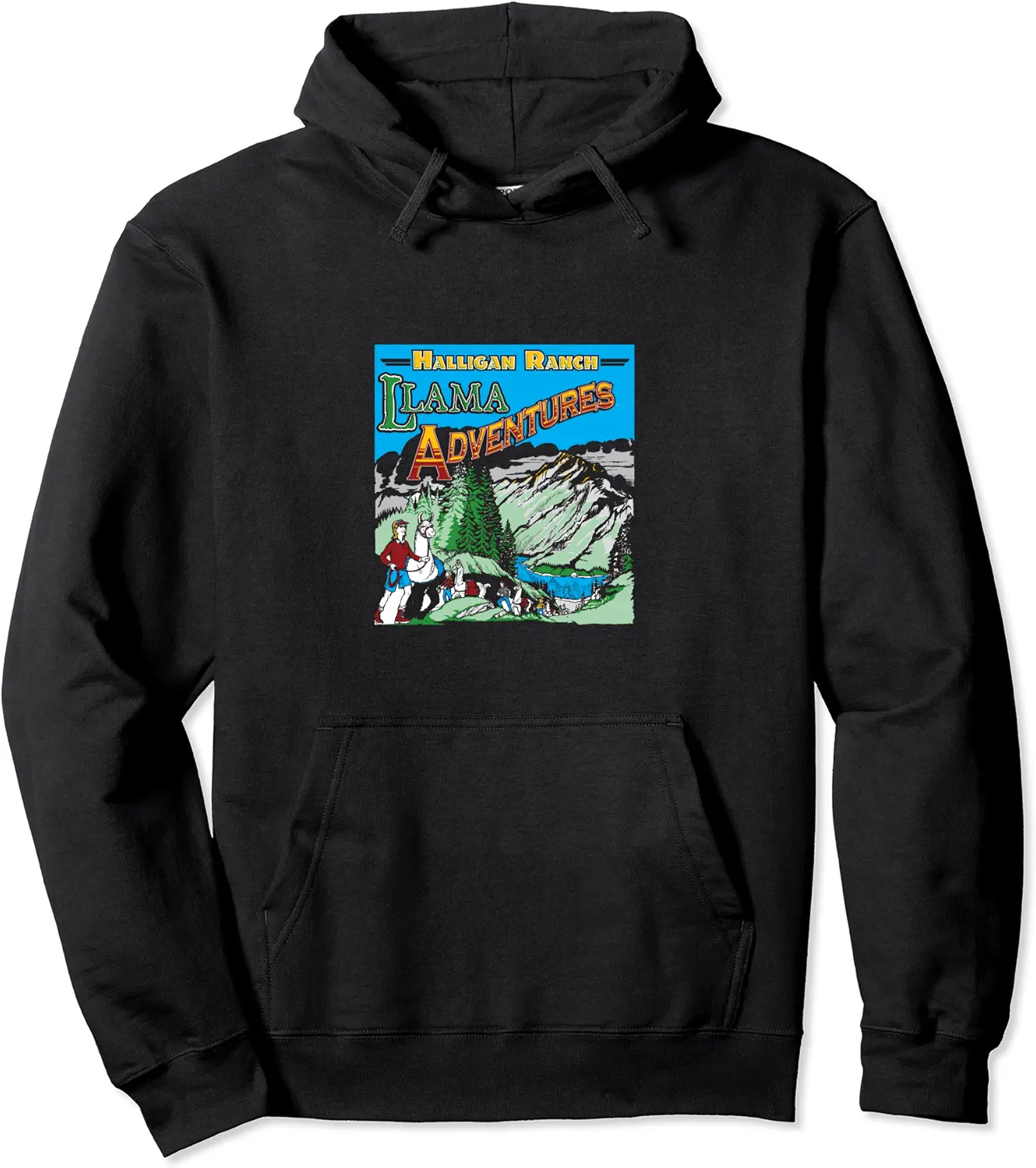 Halligan Ranch Llama Adventures Pullover Hoodie - Nallelycor Shop 59B08H5QLW3Q