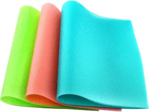 8-Piece Refrigerator Liners & Mats - Washable, Reusable, Waterproof EVA Foam, Anti-Slip, Easy Cut, Green/Pink/Blue, 17.7x11.4 Inches, Food-Grade, BPA-Free, Lifetime Guarantee Drawer Glass