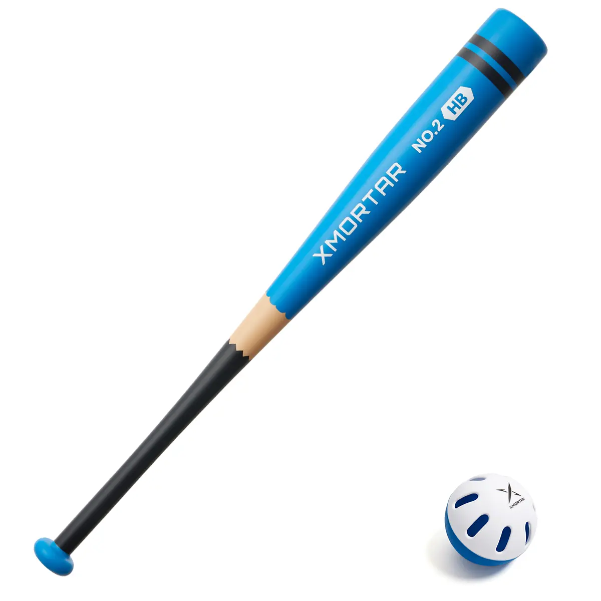 PROJECT-X Blue Plastic Baseball Bat Set for Backyard Game - 28 in / 8 oz