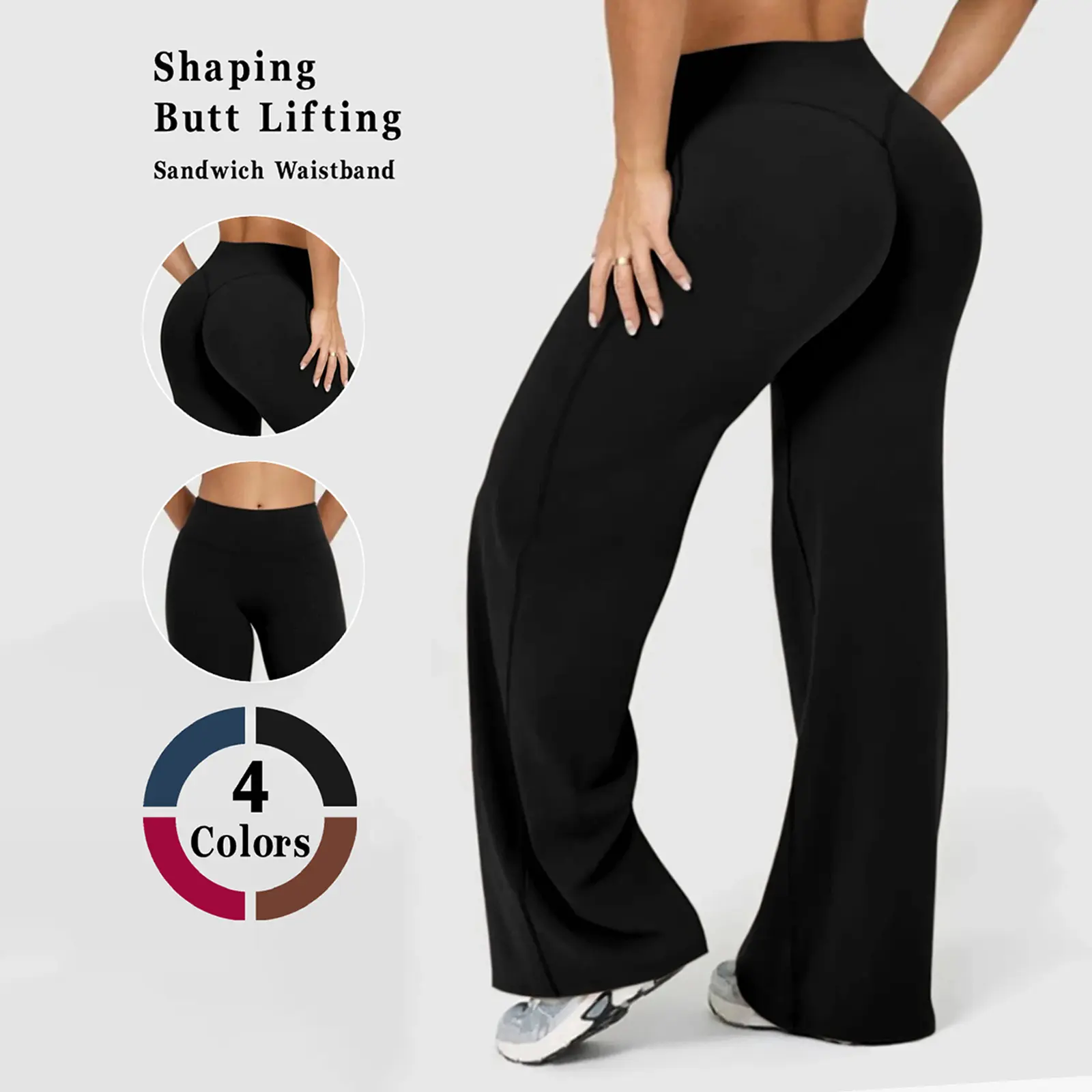 Women's High Waist Wide-Leg Yoga Pants, Soft High-Stretch Casual Sweatpants with Pockets, Trendy Daily Outfits, 2026 New Collection, Blending Supreme Comfort and Fashionable Fit