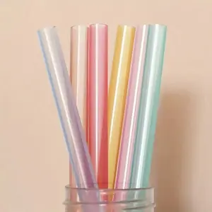 Reusable Silicone Straw, 6 Counts Reusable Silicone Straw for Daily Use, Bendable Flexible Drinking for Household Party, Soft Silicone Straw