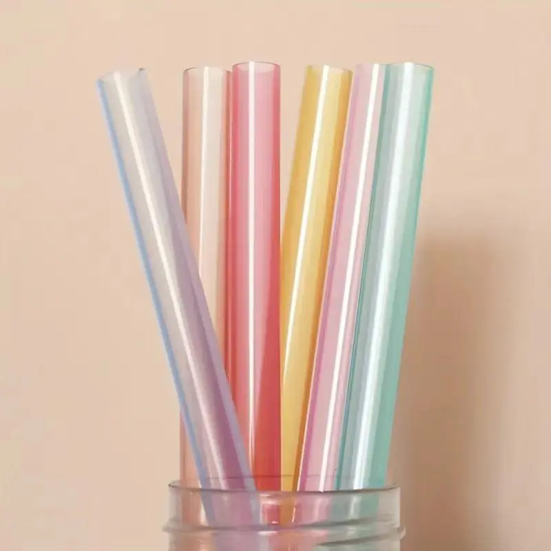 Reusable Silicone Straw, 6 Counts Reusable Silicone Straw for Daily Use, Bendable Flexible Drink Accessories for Household Party, Soft Silicone Straw