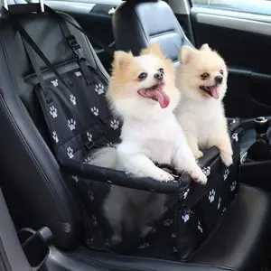 Foldable Dog Car Seat Booster, Waterproof Oxford Pet Travel Bag for Small to Medium Dogs - Breathable & Safe