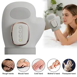 Heated Hand Massager with Pressure Therapy, USB Rechargeable Electric Hand Massager, 3 Massage Modes, 5 Adjustable Pressure Levels, Portable Wireless Design
