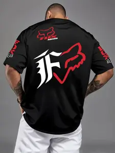 Sport Themed T-Shirt for Outdoor Lovers, Soft Breathable Cotton Blend, Loose Fit for Summer Casual Wear