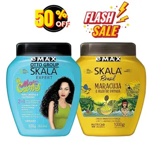 2 Pack SKALA Hair Care Set: Expert Mais Cachos 2-in-1 Conditioning Treatment Cream + Brasil Passion Fruit & Pataua Oil - Nourish, Strengthen, and Transform Your Hair - Each Bottle 1000g/1kg - 35.27 Oz Conditioner Haircare Shampoo Shea Comfort Cleansing
