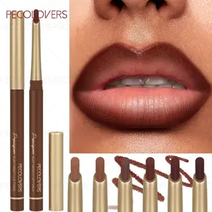 6pcs/set Matte Angled Lip Liner, Matte Lip Pencil, Lip Liner Pencils, Durable and Convenient, Non-stick Cup, Suitable for Daily Makeup, Christmas Gifts