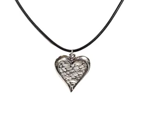 Cross Hatch Leather Necklace