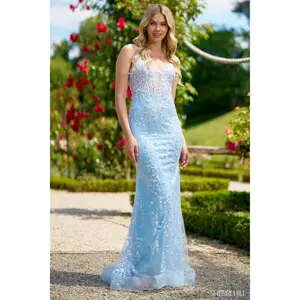 Sherri Hill Lace Illusion Prom Dress 56986