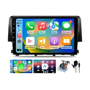 2026 Android 13 Car Radio Stereo Compatible with Honda Civic 2016 2017 2018 2019 2020 with Wireless Carplay&Android Auto, 9" Touchscreen Bluetooth FM/RDS WiFi GPS SWC AHD Backup Camera