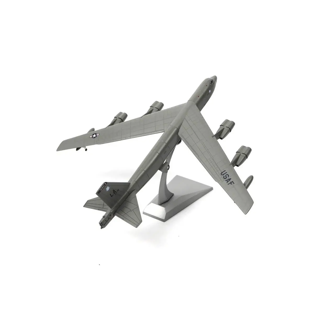 1:200 Scale High-Quality Alloy Construction B-52 Stratofortress Bomber Military Aircraft Diecast Collectible - Authentic Replica Model Toy for Aerial Combat Enthusiasts