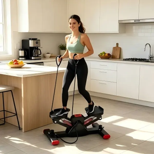 Hydraulic Twist Stepper, Portable Mini Home Cardio Machine for Unisex Home & Office , Quiet Stepping Motion for Watch Parties, Metal Frame, Watch Party, Compact, Convenient Indoor Activity, Home  Collapsible