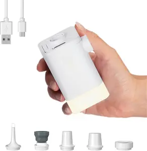 4.5kpa Air Pump for Inflatables, Protable Air Mattress Pump with LED Light,4800mAh Rechargeable ,Rapid in/Deflation with 300 L/min Airflow for Air Mats,Swimming Rings,Vacuum Bags