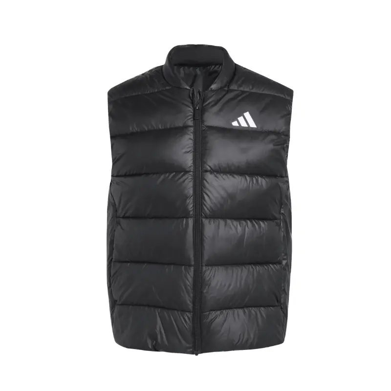 adidas ESS SD PUF V Men's Casual Water Resistant Loose Puffer Sleeveless Vest Tops - Elasticized Stitched Hem, Pockets, JV7727, Menswear, Two Front Hand Pockets