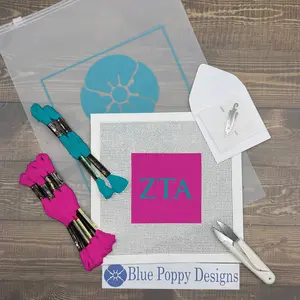 Zeta Tau Alpha 4x4 Needlepoint Kit
