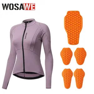 WOSAWE Mesh Motorcycle Jacket Women Padded Motorcycle Shirt with Armor Summer Sport Bike Protective Gear