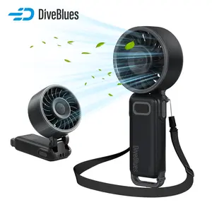 Diveblues Handheld Portable Turbo Mini Fan 3600mAh USB Rechargeable Pocket Fan Up to 12 Hours Hand Fan with 100 Speeds Powerful Cooling for Travel Summer Outdoor
