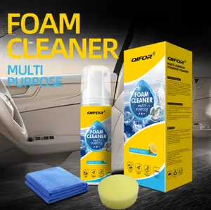 QIFOR Automotive Interior Foam Cleaner - Multi-purpose Cleaner with Complex Enzymes, Surfactants & Emulsifiers for Effective Grease and Grime Removal