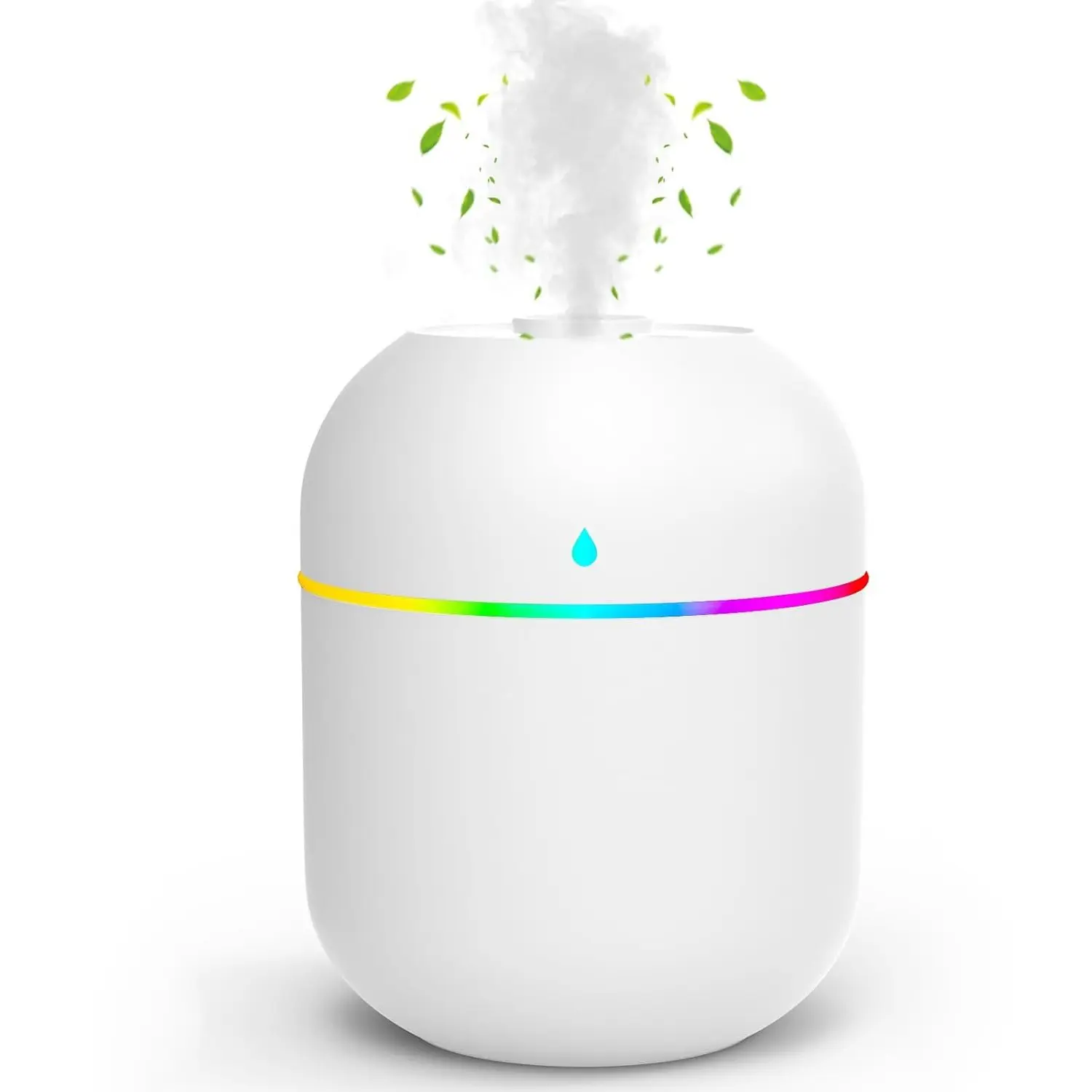 Portable Cool Mist Humidifier with Night Light and Air Freshener, Ultra-Quiet USB-Powered Mini Humidifier, Instant Dry Air Relief for Better Sleep & Breathing, Home Humidifier, Usb Humidifier Machine