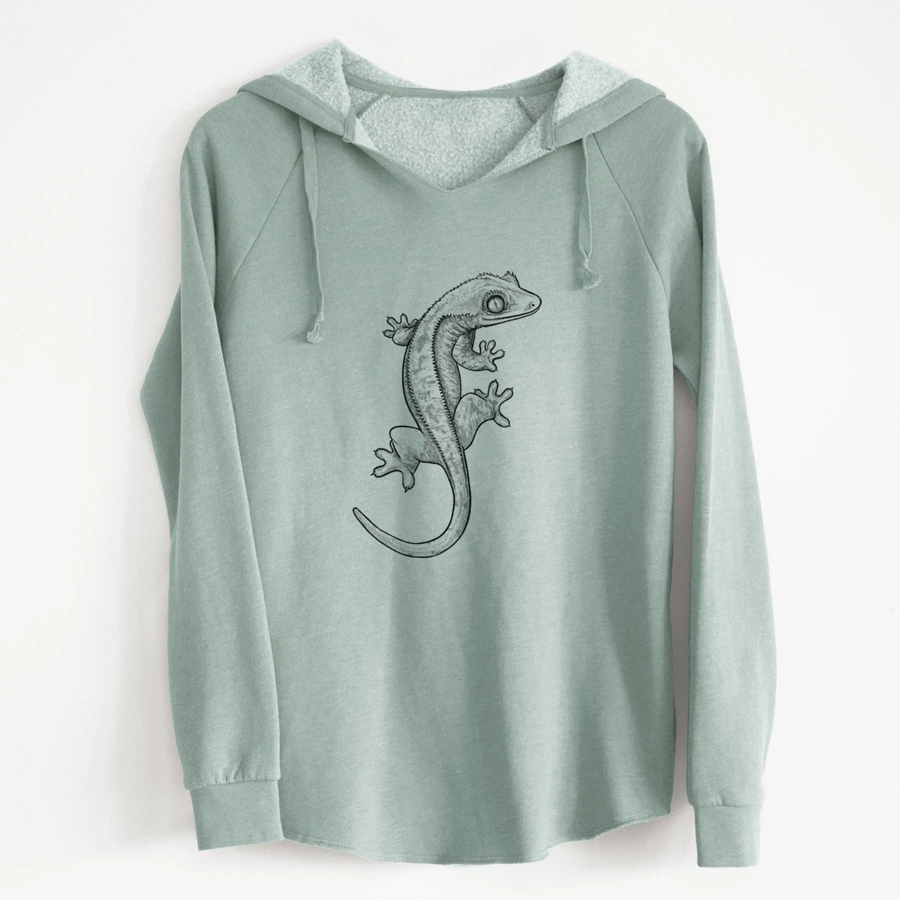 Crested Gecko - Correlophus ciliatus - Cali Wave Hooded Sweatshirt