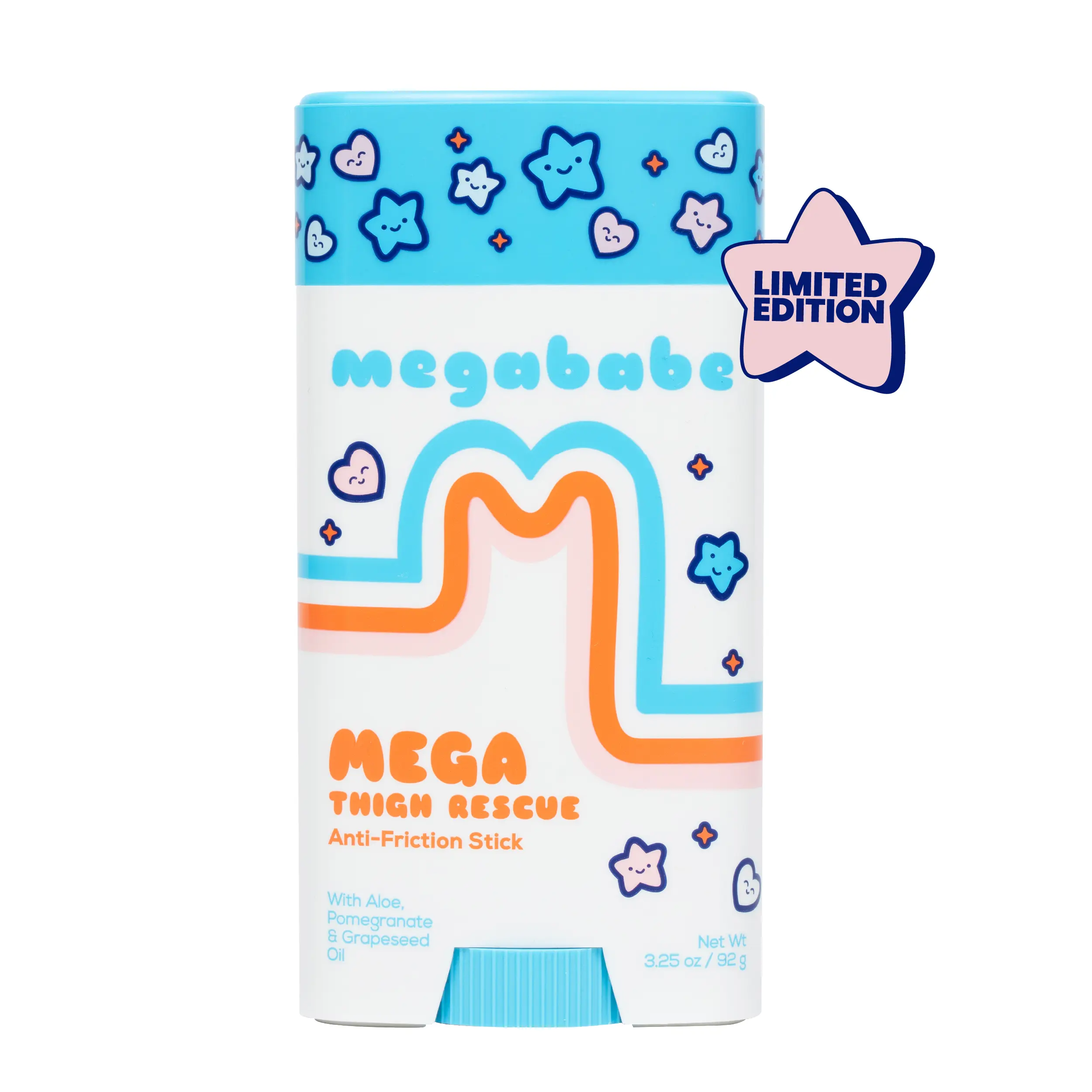 Megababe Mega Thigh Rescue, Jumbo Stick, Stops Chafe & Irritation, 3.25 oz