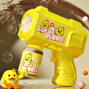 Kids Automatic Bubble Machine, Party Bubble Machine, Portable Bubble Machine, Handheld Electric Gatling Bubble Blower Toy, No Battery Needed, No Bubble Liquid Included