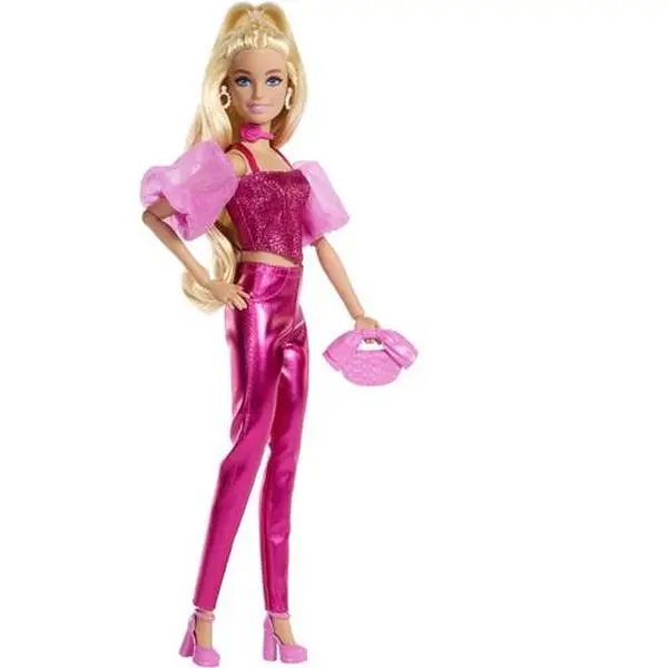 Barbie Deluxe Style with Blonde Hair in Pink Metallic Corset Outfit  [COLLECTIBLES] Paper Doll