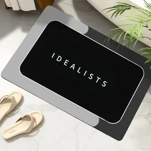 Absorbent  bath  mat Diatomite Bath Mat - Natural Absorbent Stone Bathroom Rug with Non-Slip Backing Stain Resistant Quick Dry Bathroom Rug for Living room Bedroom Kitchen, Tub and Shower, Bathroom Decorative Mat,Magic Mat For Home Hotel Salon Dormitory