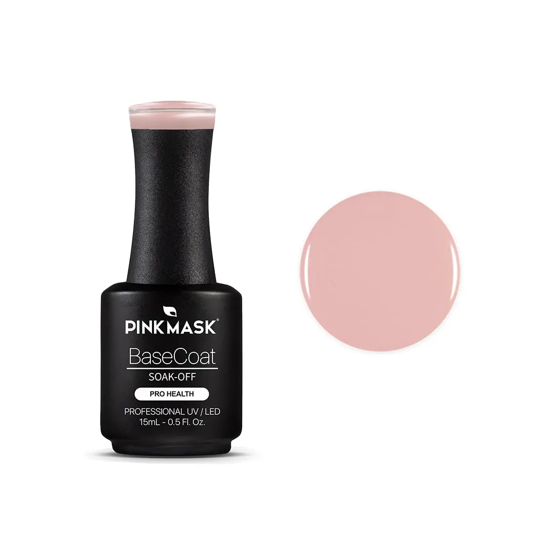 Rubber Base Coat for Natural Soles, Vegan Formula, Easy Nail Art Tool with Brush, Bottle for Home Gel Nail Use, Natural Nails