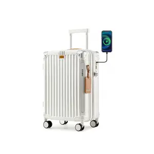 New 2024  Joyway Sets Expandable Hard 20 Inch Carry On Lage USB Port Cup Holder TSA Lock Suitcase