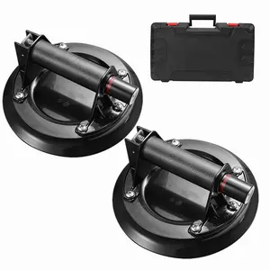 8" Glass Suction Cup, Vacuum Lifting Tools, Set of 2,  Industrial Glass Sucker Carrier with Handle for Granite & Window Replacement