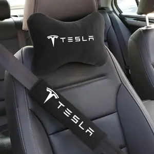 Car Headrest Neck Pillow Brace, Head Support Neck Rest, Car Shoulder Pad for Tesla Model 3 S X Y Roadster Spacex, Comfortable Travel Accessory, Car Accessories