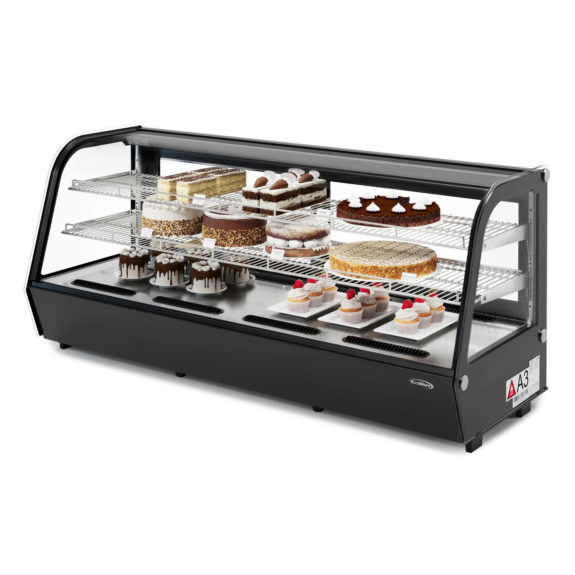 60 in. Countertop Bakery Display Refrigerator in Black, 8 cu. ft. (CDC-8C-BK)