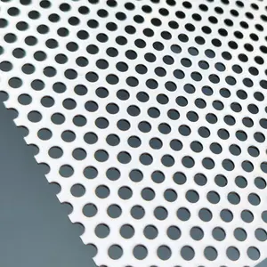 Perforated Stainless Steel Sheet, Perforated Metal Sheet 11.8" x 11.8" Stainless Steel Preforated Sheet, 0.12" Hole, 0.035" Thickness
