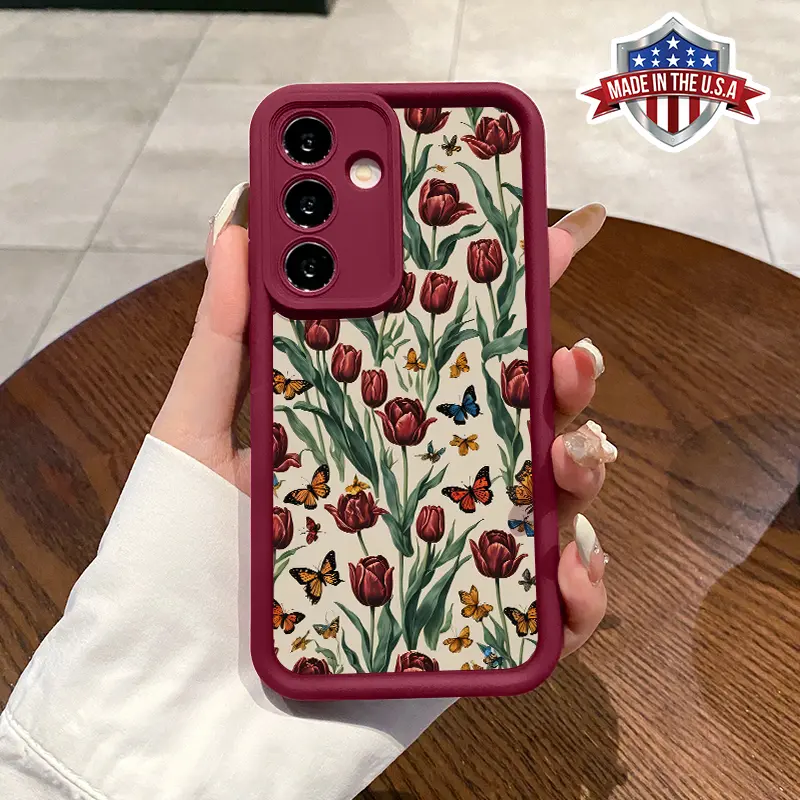 Case for Samsung S24 ultra plus S25 S23 S22 Ultra Plus Vibrant Vintage Full Flower  Advanced fashion gift Pocket-Friendly Shockproof Silicone Protective Softcase