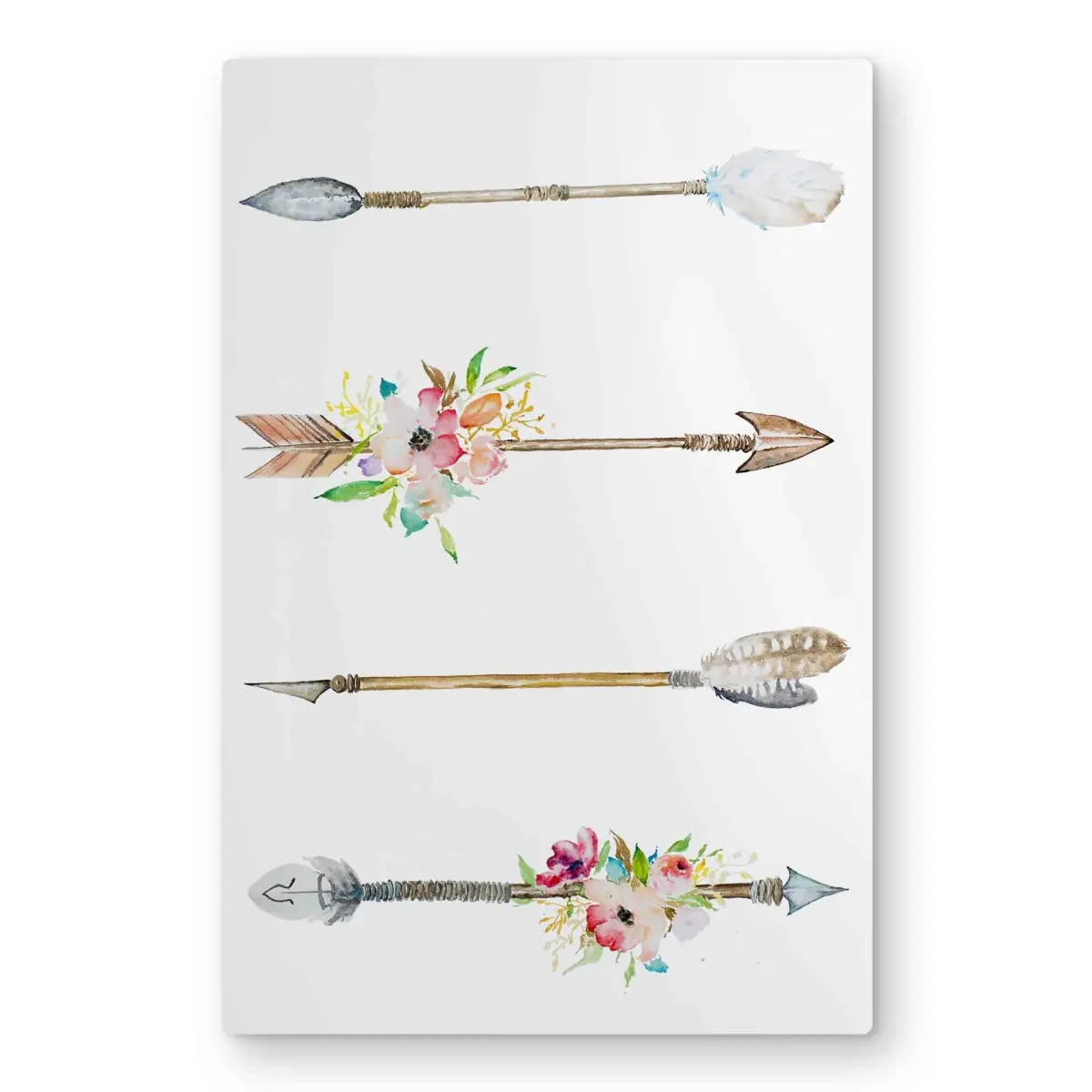 Begin Home Decor C1MP2030H5EYHI 20 x 30 in. Flaches Et Fleurs - Pink Object Metal Print Wall Art for Home Decor