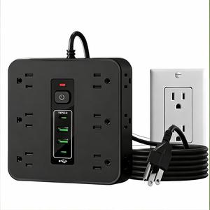 16-in-1 Power Strip with Switch & Surge Protection, Multifunctional Power Strip with 12AC Outlets & 2 USB & 2 Type-C, USB Ports Socket for Office, Home and Travel, Wall Outlet Extender,Power Socket Expander mothersdaygift  SummerVibes