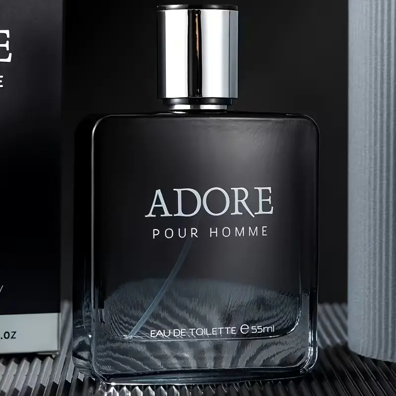 Adore Pour Homme - 1.7 oz Luxury Men's Perfume with Vanilla & Pomegranate Notes | Long-lasting Fresh Floral Cologne | Elegant Deep Blue Bottle | Perfect Holiday Gift - High Quality Fragrance